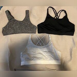 Athletic Works Black and Gray Sports Bras